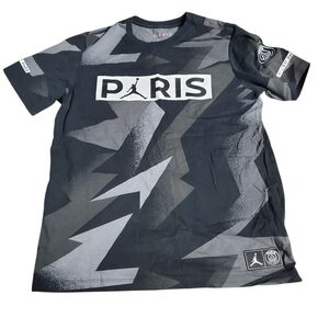 Jordan Black and Gray Paris Short Sleeve Tee